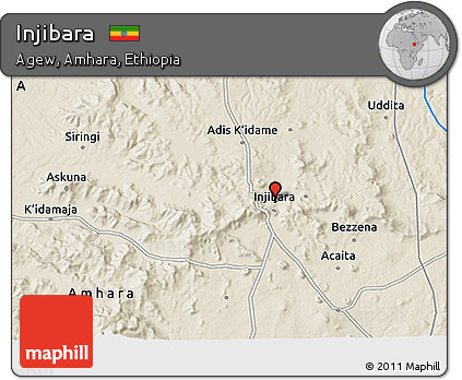 Shaded Relief 3D Map of Injibara