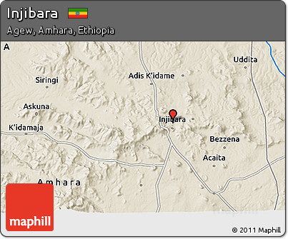 Shaded Relief 3D Map of Injibara