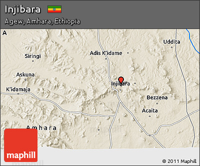 Shaded Relief 3D Map of Injibara