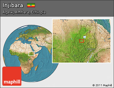 Satellite Location Map of Injibara