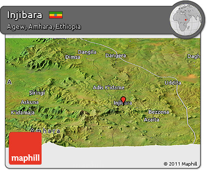 Satellite Panoramic Map of Injibara