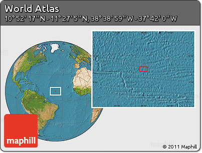 Satellite Location Map of the Area around 11° 9' 41" N, 38° 10' 29" W