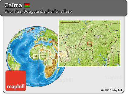 Physical Location Map of Gaïma