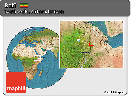 Satellite Location Map of Batī