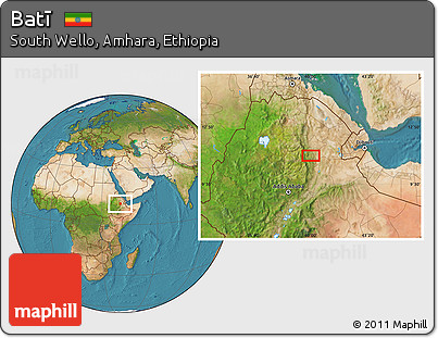Satellite Location Map of Batī