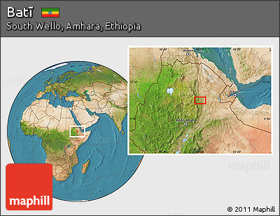 Satellite Location Map of Batī