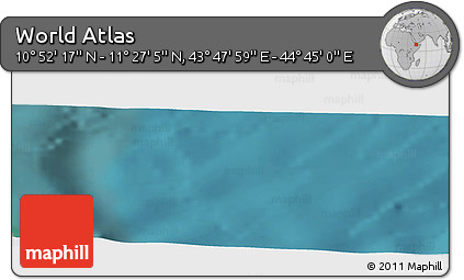 Satellite Panoramic Map of the Area around 11° 9' 41" N, 44° 16' 29" E