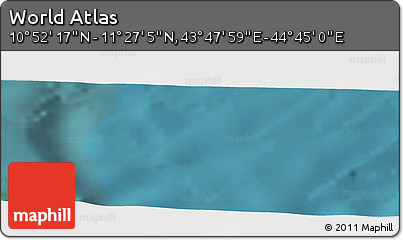 Satellite Panoramic Map of the Area around 11° 9' 41" N, 44° 16' 29" E