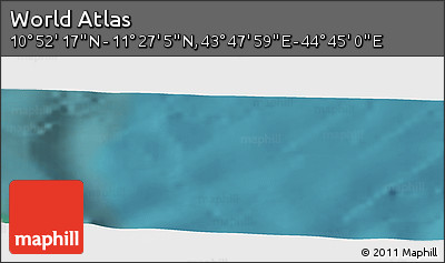 Satellite Panoramic Map of the Area around 11° 9' 41" N, 44° 16' 29" E