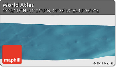 Satellite Panoramic Map of the Area around 11° 9' 41" N, 45° 7' 30" E