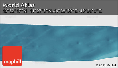 Satellite Panoramic Map of the Area around 11° 9' 41" N, 45° 7' 30" E