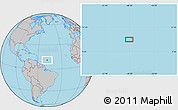 Gray Location Map of the area around 11° 9' 41" N, 48° 22' 30" W