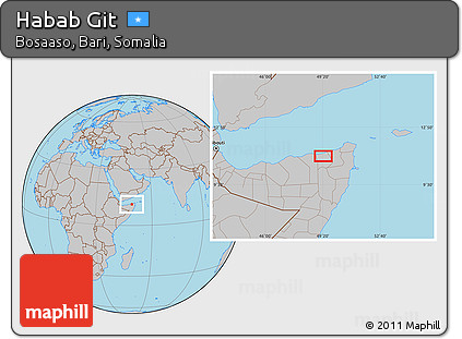 Gray Location Map of Habab Git
