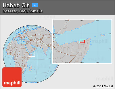 Gray Location Map of Habab Git