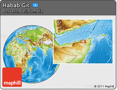Physical Location Map of Habab Git