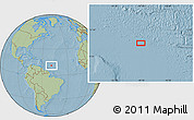 Savanna Style Location Map of the area around 11° 9' 41" N, 49° 13' 30" W, hill shading