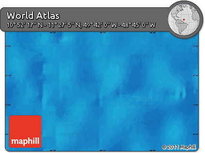 Physical Map of the Area around 11° 9' 41" N, 49° 13' 30" W