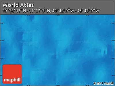 Physical Map of the Area around 11° 9' 41" N, 49° 13' 30" W