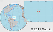 Gray Location Map of the area around 11° 9' 41" N, 53° 28' 30" W