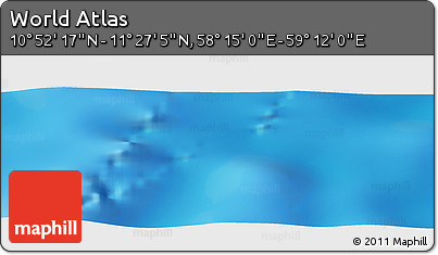 Physical Panoramic Map of the Area around 11° 9' 41" N, 58° 43' 30" E