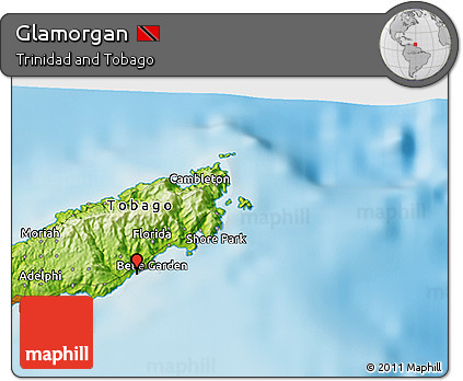 Physical 3D Map of Glamorgan