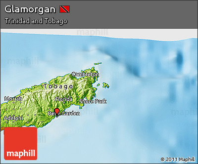 Physical 3D Map of Glamorgan