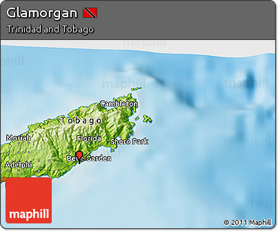 Physical 3D Map of Glamorgan