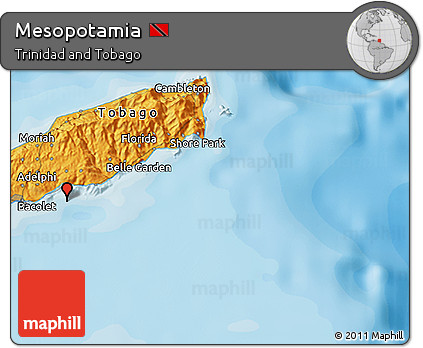 Political 3D Map of Mesopotamia