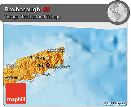 Political 3D Map of Roxborough