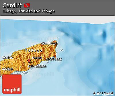 Political 3D Map of Cardiff