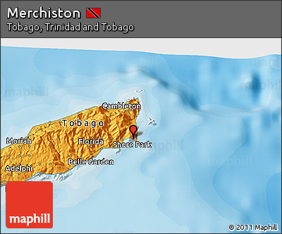 Political 3D Map of Merchiston