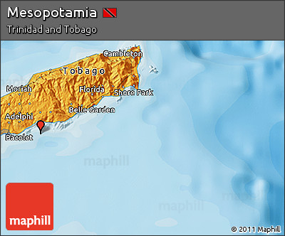 Political 3D Map of Mesopotamia