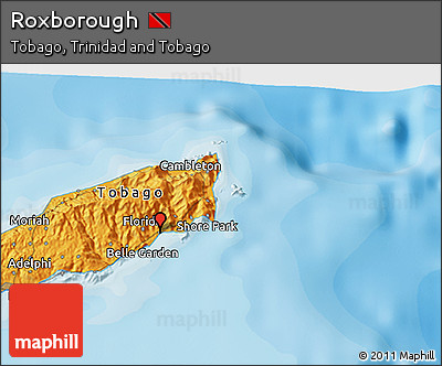 Political 3D Map of Roxborough