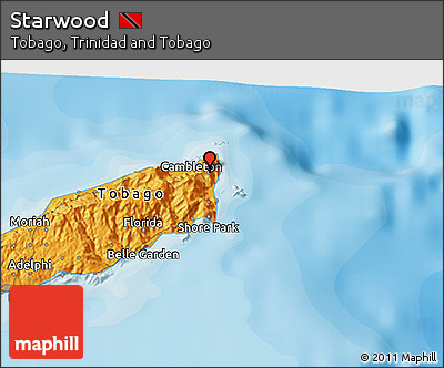 Political 3D Map of Starwood
