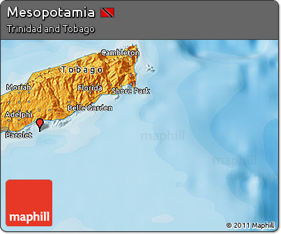 Political 3D Map of Mesopotamia