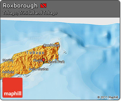 Political 3D Map of Roxborough