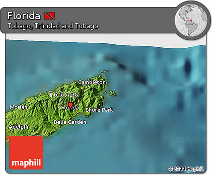 Satellite 3D Map of Florida