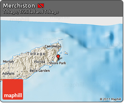 Shaded Relief 3D Map of Merchiston