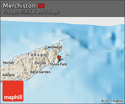 Shaded Relief 3D Map of Merchiston