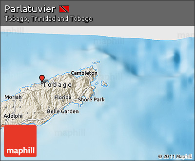Shaded Relief 3D Map of Parlatuvier