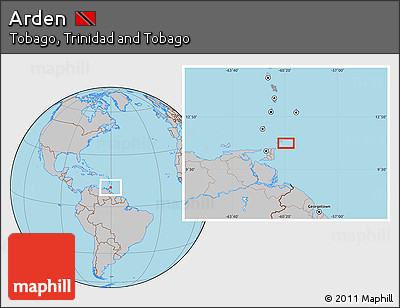 Gray Location Map of Arden
