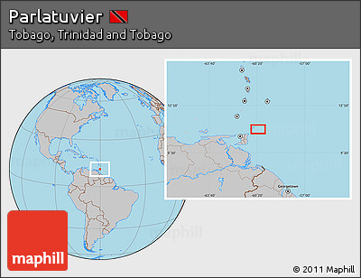 Gray Location Map of Parlatuvier