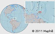 Gray Location Map of Mesopotamia, hill shading