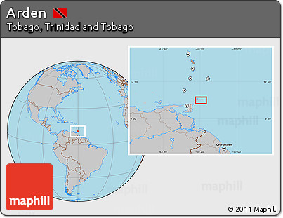 Gray Location Map of Arden