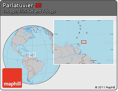 Gray Location Map of Parlatuvier