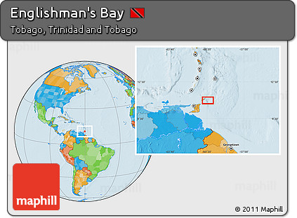 Political Location Map of Englishman's Bay