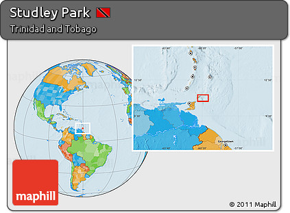 Political Location Map of Studley Park