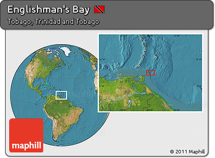 Satellite Location Map of Englishman's Bay