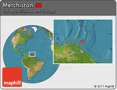 Satellite Location Map of Merchiston