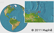 Satellite Location Map of Mesopotamia